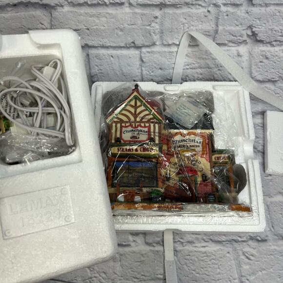 Lemax Churchill's Baker & Bistro Lighted Christmas Village Building 15223 2011 - Picture 4 of 7